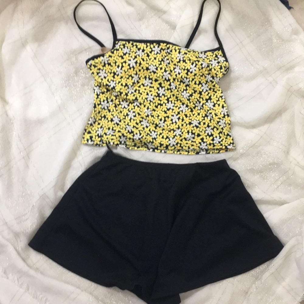 SUIT YOUR SELF 2-Piece Tankini Swimsuit Sz 10